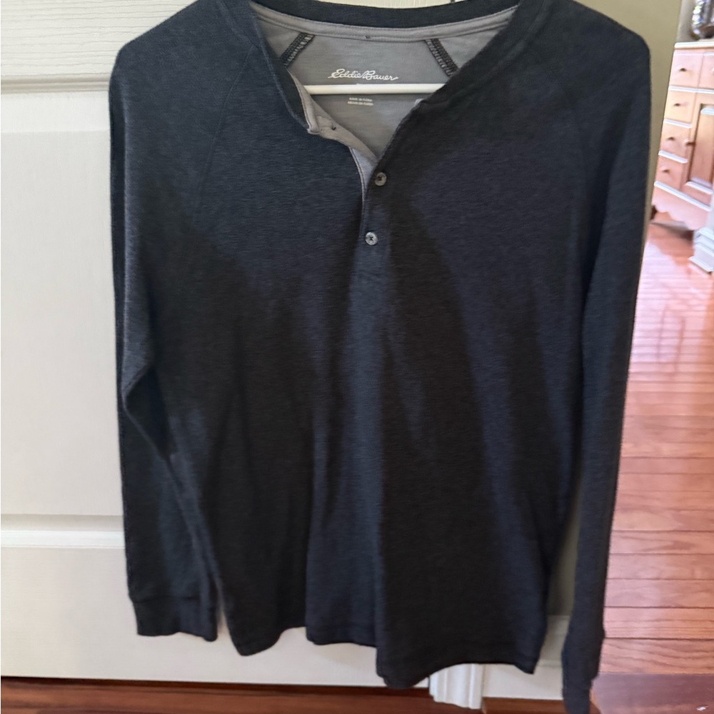 Eddie Bauer Gray Long Sleeve Tee